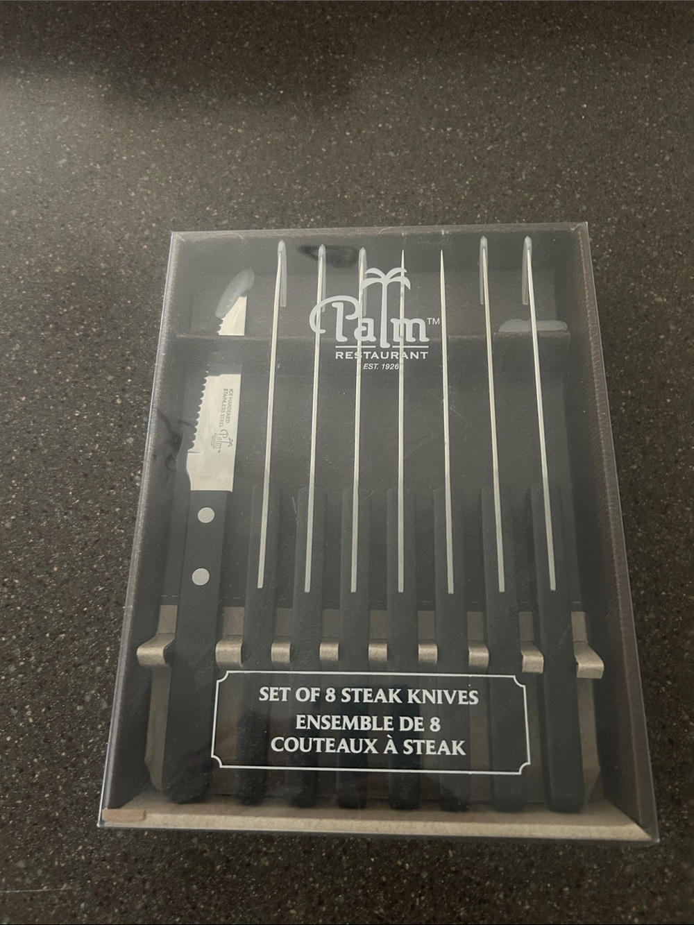 The Palm Set of 8 Steak Knives - Black Handles